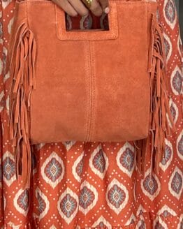 Bolso Flecos Naranja