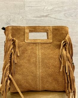 Bolso flecos marrón
